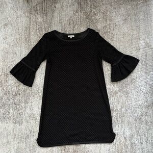 Max Studio Black Textured Dot Top